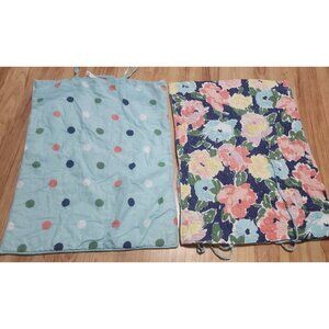 Crown and ivy quilted pillow shams florals and polka dots standard size colorful